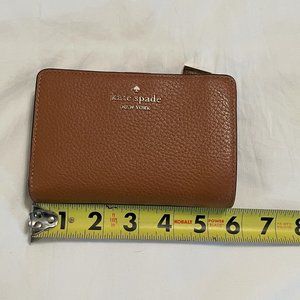 Kate Spade Madison Bifold Wallet Brown Pebbled Leather